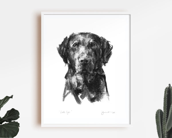 Black Labrador Sketch Print