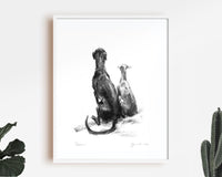 "Patience" Sighthounds Sketch Print