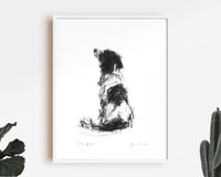 Sitting Springer Spaniel Sketch Print