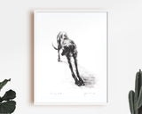 "The Long Stretch" Sighthound Sketch Print